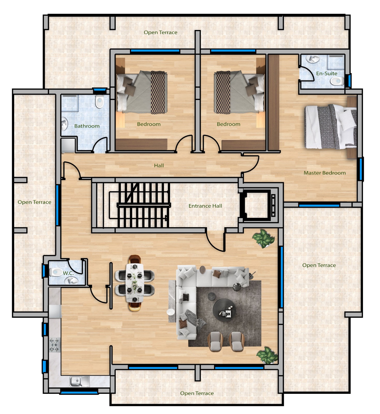 <i class='fa fa-bed text-success'></i> 3+1 penthouse  <i class='fa fa-align-justify text-success'></i> 200M2 <i class='fa fa-home text-success'></i> 5